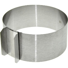 Изображение товара Кулинарная форма "Круг" МУЛЬТИДОМ регулируемая, нержавеющая сталь, 6-10х5см