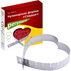 Изображение товара Кулинарная форма для выпечки «Сердце» регулируемая МУЛЬТИДОМ 15х11/27х20см