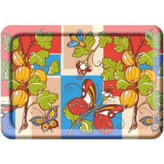 Изображение товара Поднос для сервировки МУЛЬТИДОМ серия Лето, 20х14 см