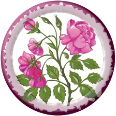 Изображение товара Поднос для сервировки МУЛЬТИДОМ серия Розы, 22 см