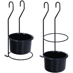 Изображение товара Подставка для столовых приборов навесная на рейлинг МУЛЬТИДОМ "Лофт" DA52-165, 24х10см, черный