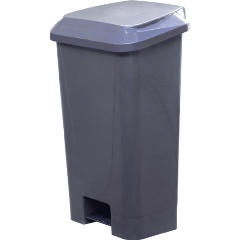 Изображение товара Контейнер мусорный ТАРА полимерный 80л., в комплекте, с педалью, с пакетодерж цв. серый
