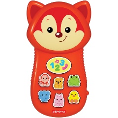 Изображение товара Музыкальная игрушка Телефончики-зверята Лисичка для малышей от 12 месяцев