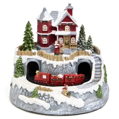 Изображение товара Музыкальная статуэтка LEFARD "загородный домик" с led-подсветкой, 19,5х19,5х17,5 см