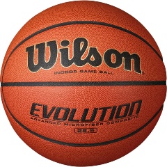 Изображение товара Мяч баскетбольный WILSON Evolution, р.7, микрофибра, коричневый (WTB0516XBEMEA)
