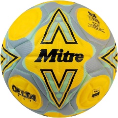Изображение товара Мяч футбольный MITRE Delta One 24, 5-B01787C60, р.5, FIFA Quality, 14 панели, ТПУ, термосшивка, желто-серый