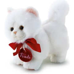 Изображение товара Мягкая игрушка Trudi 51035F Белая кошечка делюкс 8x14x16см