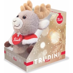 Изображение товара Мягкая игрушка Trudi 55473F Новогодний олененок делюкс 12 см