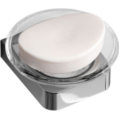 Изображение товара Мыльница Aquanet 5785 хром для ванной из стекла настенная