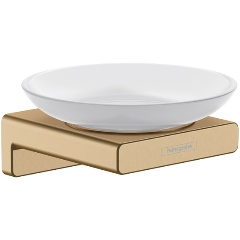 Изображение товара Мыльница Hansgrohe AddStoris из латуни шлифованная бронза настенный монтаж