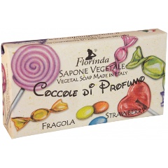 Изображение товара Мыло FLORINDA Ароматы Детства клубника 100 г натуральное итальянское туалетное мыло