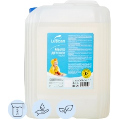 Изображение товара Жидкое детское мыло Luscan 5 л канистра гипоаллергенное для лица и рук