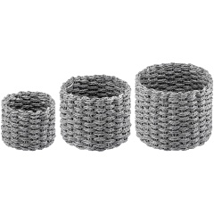 Изображение товара Набор 3 плетеных корзинок, серый (240350 Elan)