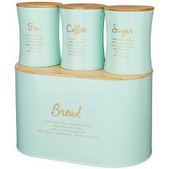 Изображение товара Набор AGNESS "meadow" 2 в 1 хлебница 10 л./34*18*20 см., банка для сыпучих 1,1 л./11*14 см. 3 шт.