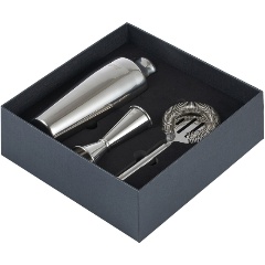 Изображение товара Набор бармена Gipfel Fete 3 предмета, шейкер 550 мл, джиггер 25/50 мл, стрейнер (51189)