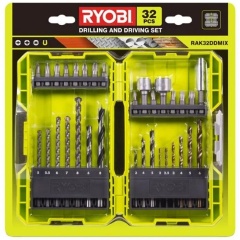 Изображение товара Набор бит и сверл RYOBI RAK32DDMIX 32 шт универсальный комплект для дрели