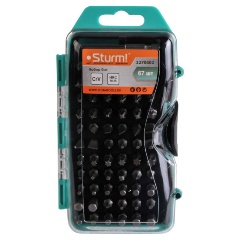Изображение товара Набор бит Sturm! 1270602, 67шт, 25мм, сталь CrV, в кейсе
