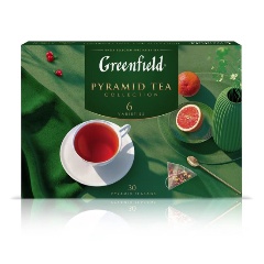 Изображение товара Набор чая GREENFIELD Pyramid Tea Collecton, 6 видов, 30 шт., пирамидки