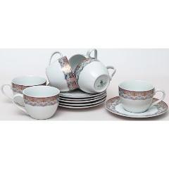 Изображение товара Чайный набор Balsford БРИСТОЛЬ ОЛИВЕР 12 предметов фарфор в цветной упаковке