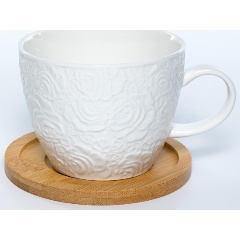 Изображение товара Чайный набор Balsford РОЗА 2 предмета, кружки 450 мл на подставке