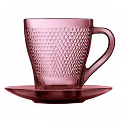 Изображение товара Набор чайный LUMINARC ИДИЛЛИЯ ЛИЛАК 12 предметов, 265 мл, стекло, темно-розовый (O0369)