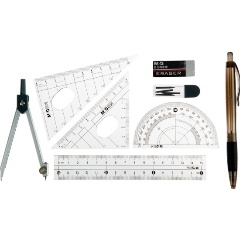 Изображение товара Набор чертежный M&G, 8 предметов, в металлической коробке