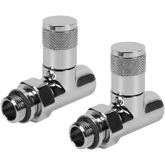 Изображение товара Набор дизайн-вентилей Royal Thermo PIANO 1/2", прямой, хром