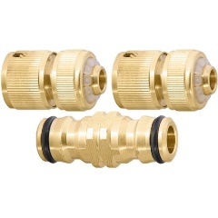 Изображение товара Набор для подключения шланга Palisad 66210 1/2" (переходник, 2 соединит.аквастоп)