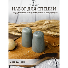 Изображение товара Набор для соли, перца и специй Porland Seasons 2 предмета: солонка и перечница темно-серый