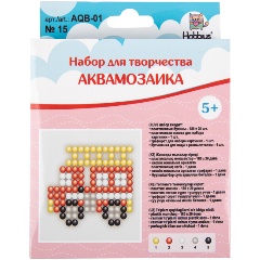 Изображение товара Набор для творчества HOBBIUS AQB-01 Аквамозаика. №15 Пожарная машина 15 x 15 x 3.5 см
