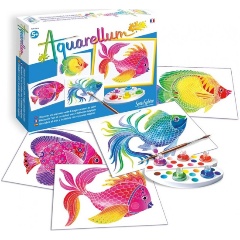 Изображение товара Набор для творчества SENTOSPHERE 650 Акварельная раскраска. Рыбы