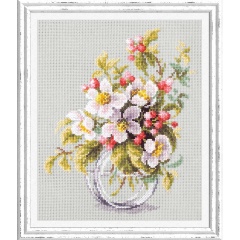 Изображение товара Набор для вышивания ЧУДЕСНАЯ ИГЛА 100-011 Яблоневый цвет 18*23см