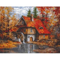 Изображение товара Набор для вышивания ПАЛИТРА 08.003 Водяная мельница, 39х30 см