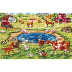 Изображение товара Набор для вышивания PANNA DE-7218 Утро на ферме 33.5 х 21.5 см