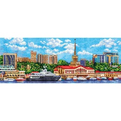 Изображение товара Набор для вышивания PANNA Города России G-7187 Летний Сочи 36.5х14 см