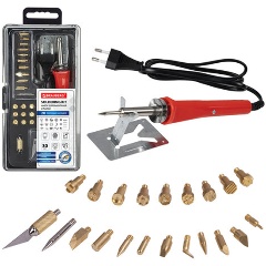 Изображение товара Набор для выжигания и пайки BRAUBERG 20 насадок в пластиковом кейсе