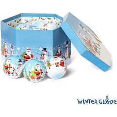 Изображение товара Шары елочные Winter Glade, папье-маше, 14 штук, Дед Мороз