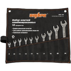 Изображение товара Набор гаечных ключей Ombra OMT10S комбинированных в сумке, 8-24 мм, 10 предметов