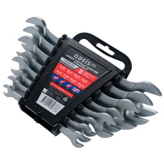 Изображение товара Набор гаечных ключей рожковых Oasis Pro, 8 шт в холдере (сатиновый хром) 103011506011