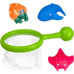 Изображение товара Набор игрушек для купания BONDIBON ВВ3132 Baby You Сачок и 3 рыбки