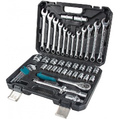 Изображение товара Набор инструмента Bort BTK-47 47 предметов сталь CRV для дома и работы