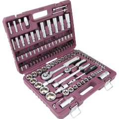 Изображение товара Набор инструмента Thorvik универсальный 1/4 1/2 дюйма 108 предметов