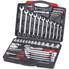 Изображение товара Набор инструмента ZiPOWER хром-ванадий, 77 предметов, PM3978