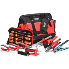 Изображение товара Набор инструментов электрика КВТ НИЭ-01 профессиональный комплект для электромонтажа