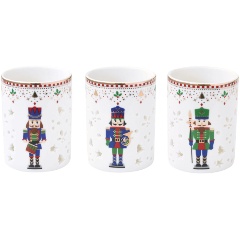 Изображение товара Набор из 3 подсвечников Easy Life Щелкунчик фарфор настольный дизайн