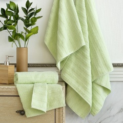 Изображение товара Набор из 4-х махровых полотенец VEROSSA Stripe, Светло-фисташковый, 50х70х140