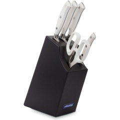 Изображение товара Набор кухонных ножей ARCOS Riviera Blanca 4 шт., с ножницами, в подставке, композит, темный бук (234524)