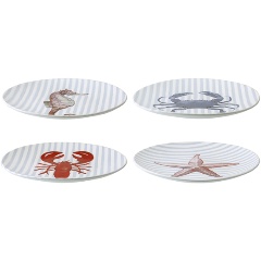 Изображение товара Набор тарелок Tkano Sea treasures Aquarium 4 шт., 21.5 см, керамика (TK24-TW_PL0003)