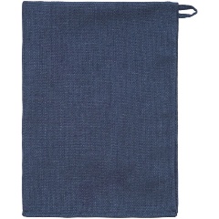 Изображение товара Набор из двух вафельных полотенец Tkano изо льна темно-синего цвета из коллекции Essential, 50х70 см
