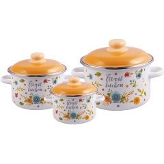 Изображение товара Набор кастрюль эмал 3пр №19 Приятного аппетита Appetite